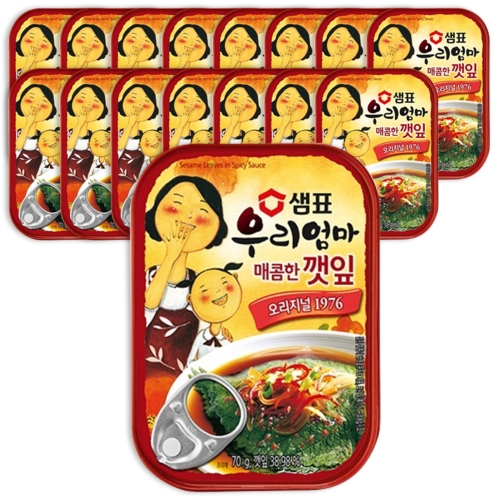샘표식품 우리엄마 매콤한 깻잎 70g (16개)