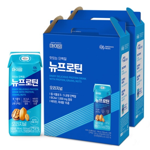 대상웰라이프 마이밀 마시는 뉴프로틴 오리지널 190ml (32개)