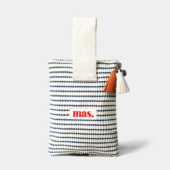 마스마룰즈 Strap pouch 와플 스트라이프 (네이비)_이미지