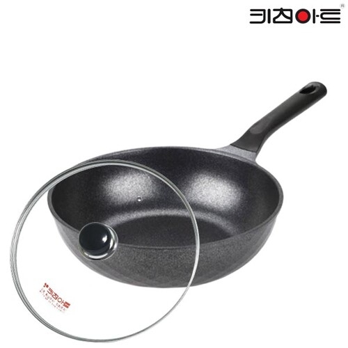 키친아트 꼬뜨 실버 IH 궁중팬 (28cm+유리뚜껑)
