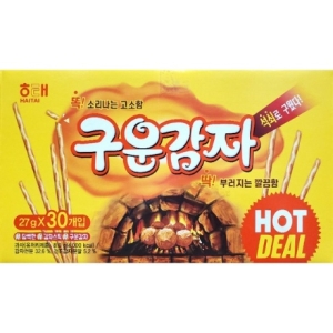 해태제과 에이치플러스몰 고소 담백한 감자스틱 구운감자 과자 27g 30입_이미지
