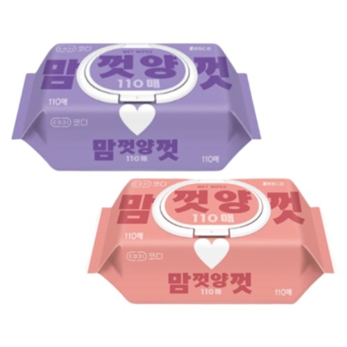 코디 맘껏양껏 물티슈 캡형 110매 (24팩)_이미지
