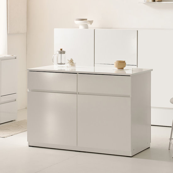 나무뜰 시오 E0 이지수납 광파오븐 아일랜드 홈바 식탁 1200 (의자별도)