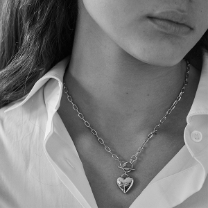 ��Ƽ���渮��� Love Lock Heart Necklace_VH23N1NE101B