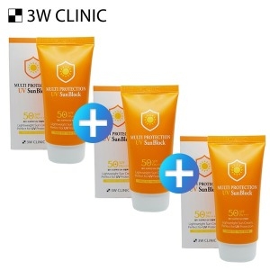 자이화장품 3W클리닉 클리닉 멀티 프로텍션 UV 썬블록 70ml (3개)