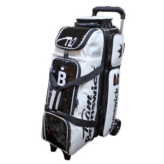 브런스윅 에나멜 칼라 쓰리 in ONE 롤러백 (블랙/화이트)