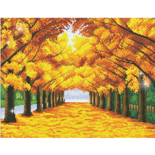 황금빛 산책길 보석십자수