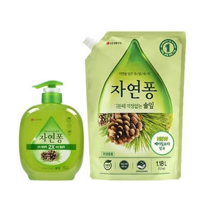 자연퐁 2X 솔잎 490ml + 리필 1.18L (본품1개+리필1개)_이미지
