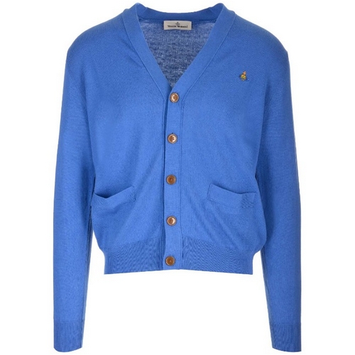 비비안웨스트우드 로고 자수 가디건 2701000P Y0010 (K401, 블루)