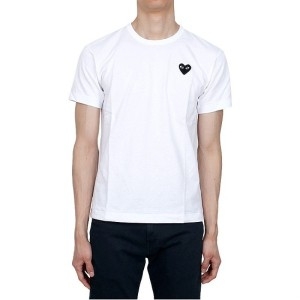 꼼데가르송 플레이 T SHIRT HEART bianco P1T064 WHITE_이미지