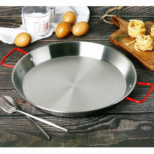 세영 스텐그릇 접시 빠에야팬 레드 (32cm)