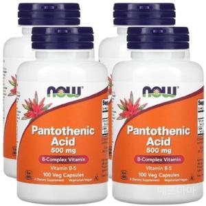 나우푸드 판토텐산 500mg 100캡슐 (4개)_이미지