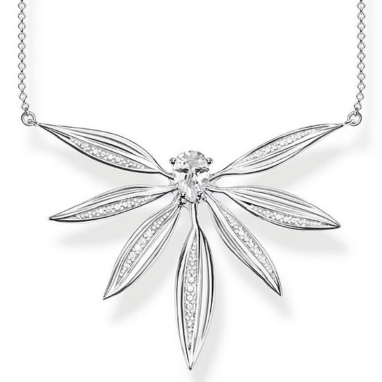 토마스사보 빅 실버 잎 목걸이 KE1950-051-14-L45V