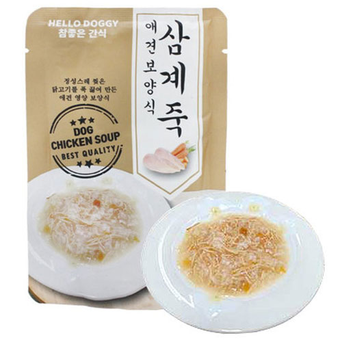 헬로도기 참좋은간식 애견보양식 삼계죽 80g (1개)_이미지
