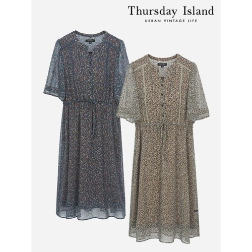 써스데이아일랜드 Thursday Island 브이넥 쉬폰 원피스 T236MOP532W
