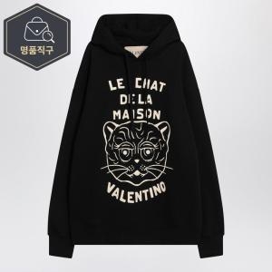 블랙 맨투맨 WITH 르 CHAT 드 라 MAISON 패치 B0051846452