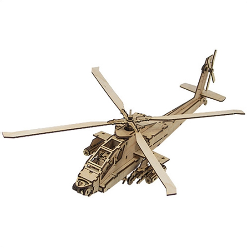 영공방 어린이 목재 입체퍼즐 AH-64 아파치 헬기_이미지