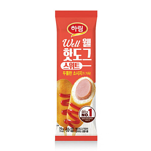 하림 웰 핫도그 스위트 70g (1개)_이미지