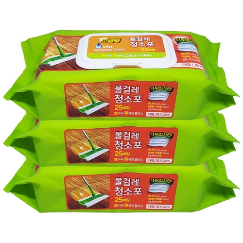 샤인 고급형 물걸레 청소포 대형 25매 (3개)_이미지