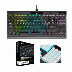 CORSAIR K70 RGB TKL CHAMPION+PBT Double-shot Keycaps Pro (핑크,저소음 적축)_이미지