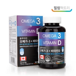 힐링팩토리 오메가3 + 비타민D 1303mg 180캡슐 (1개)_이미지