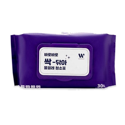 원더라이프 바로바로 싹닦아 물걸레 청소포 30매 (2개)_이미지