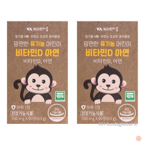 비타민마을 맘편한 어린이 비타민D 아연 30포 (6개)