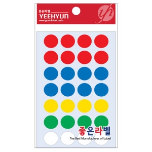 예현 일반 원형 스티커 3006A 혼형 라벨 견출지
