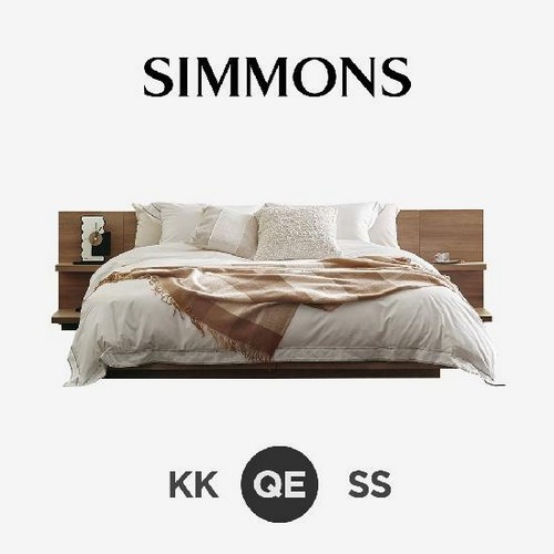 시몬스 트리크 내추럴 아카시아 침대 Q 하드 타입 (허브)_이미지