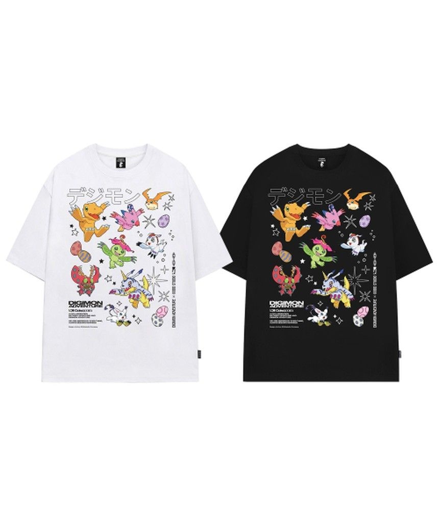 오드스튜디오 디지몬 어드벤처 Rookie Stage Digimon Overfit T-shirt_Color ver. 2COLOR 반소매 티셔츠 OO6AURT116_이미지