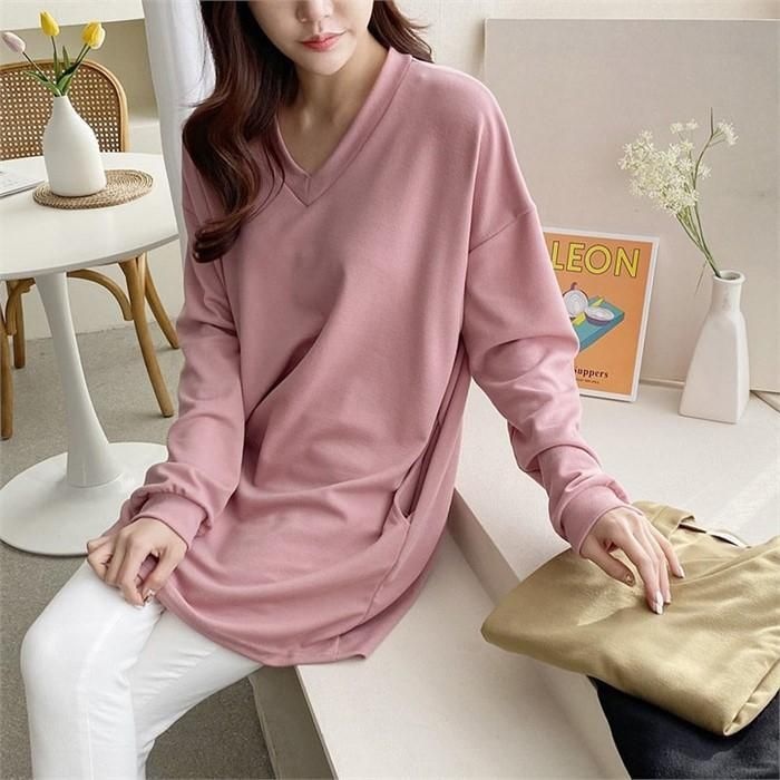 나야홍 여성의류 101 샌즈루즈핏브이긴팔티 DILC507 6489736A