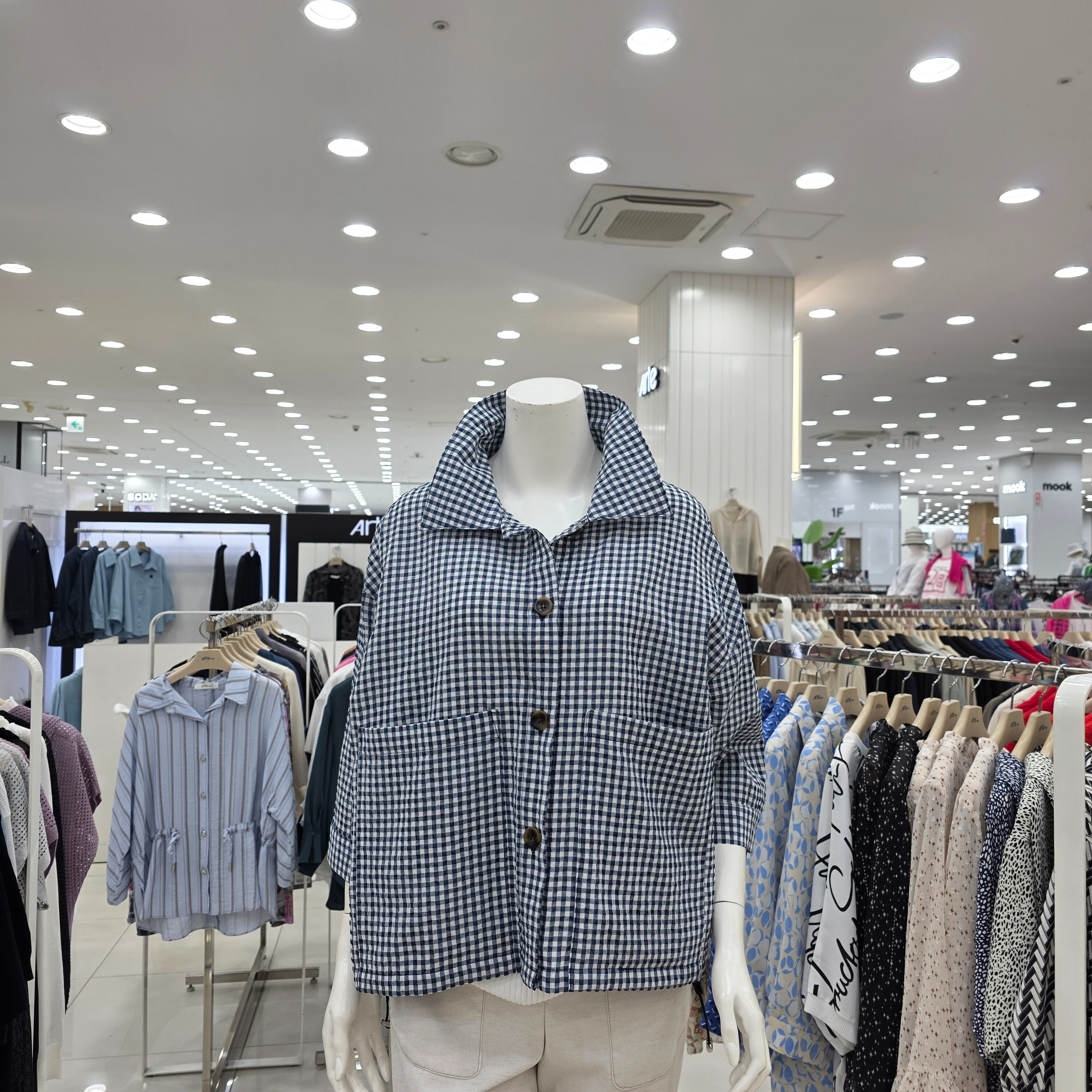 아르테 체크이중 자켓 DSBCWJ360_DG_이미지