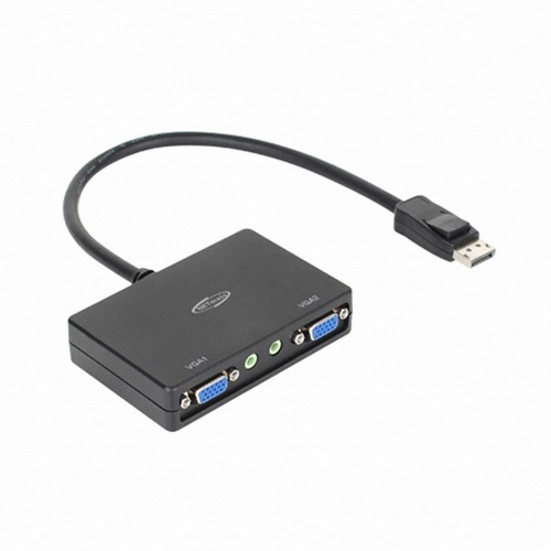 강원전자 NETmate 1:2 DisplayPort to VGA 분배기 (NM-DPV22)_이미지