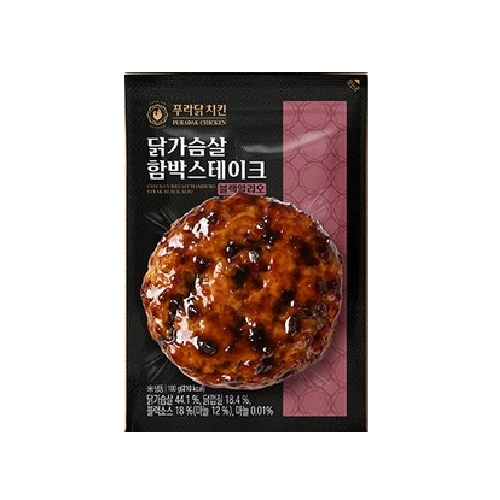 푸라닭 닭가슴살 함박스테이크 블랙알리오 100g (12개)_이미지