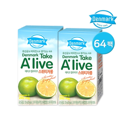 동원F&B 덴마크 테이크 얼라이브 스위티자몽 120ml (64개)_이미지