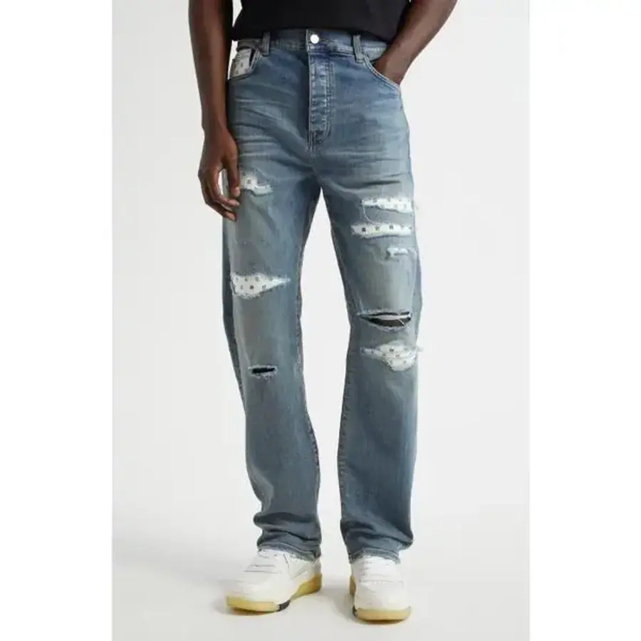 아미리 남성 청바지 반다나 Repaired 슬림핏 진 780229 데님