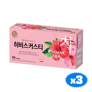 송원 히비스커스티 300T 100T 3개 티백 탕비실
