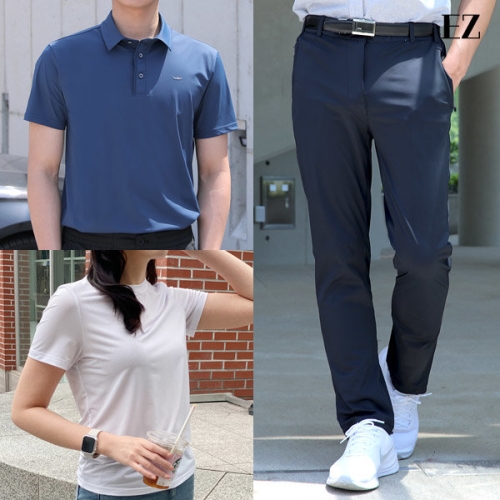 이지바이 솔직한 남성 한 기능성 반팔 라운드 티셔츠 AA31LT024M_이미지