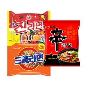 신라면5개 + 진라면5개 + 삼양라면5개