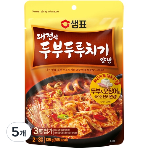 대전식 두부두루치기 양념 5개 135g
