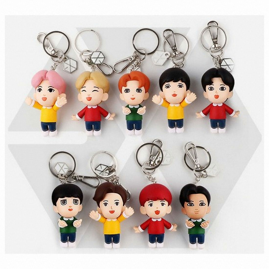 [불명] 엑소 EXO 피규어 키링 9종(가방고리)+미니카드증정