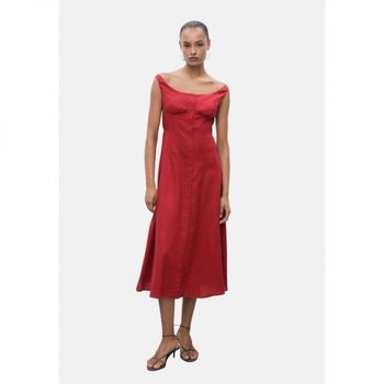 망고 BUTTONED MIDI Shirt dress mottled orange 7507600