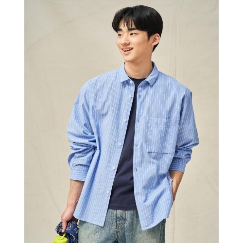 삼성물산 빈폴 멘 시어서커 핀 스트라이프 셔츠 스카이 블루 BC5364C20Q 102607