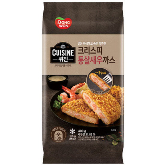 동원F&B 퀴진 크리스피 통살새우까스 400g (2개)_이미지