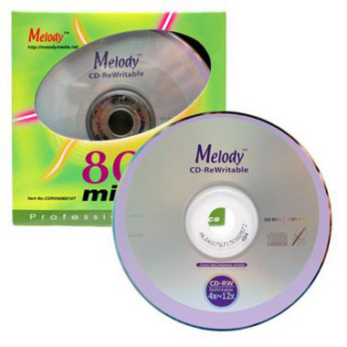 멜로디 CD-RW 700MB 12x 슬림 (10장)_이미지