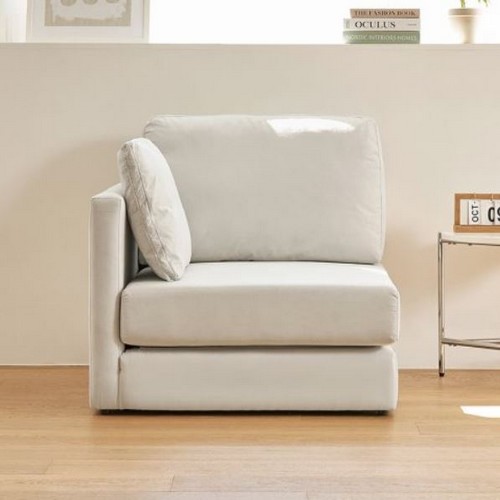 시월의 동백 팔걸이형 아쿠아 패브릭 접이식 소파베드 1인용