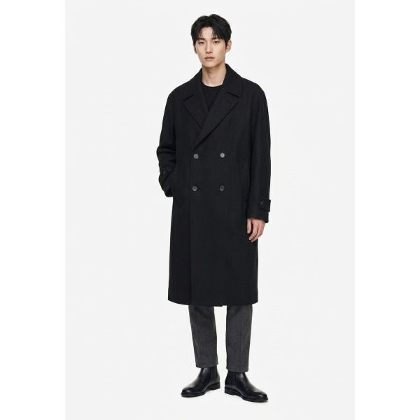 라펠 ZIOSONGZIO 와이드 트렌치 코트 블랙 ZH2TC204BK