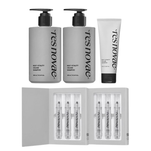 레스노베 루트 바이탈리티 볼륨 샴푸 300ml 2개+샴푸 100ml+앰플 15ml 6개 9종세트