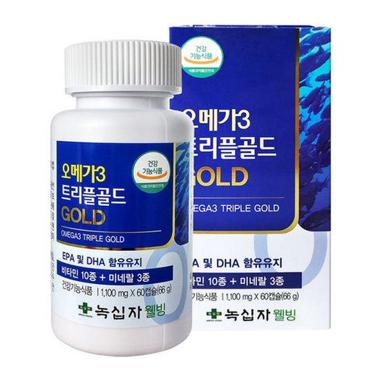 GC녹십자웰빙 오메가3 트리플 골드 60캡슐 (1개)