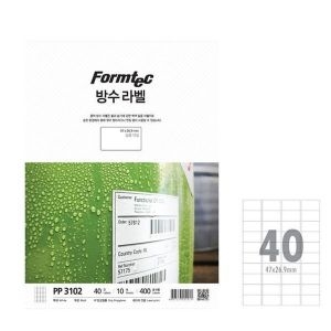 알티피아 방수 라벨 포장지 40칸 PP-3102 인쇄용 스티커_이미지